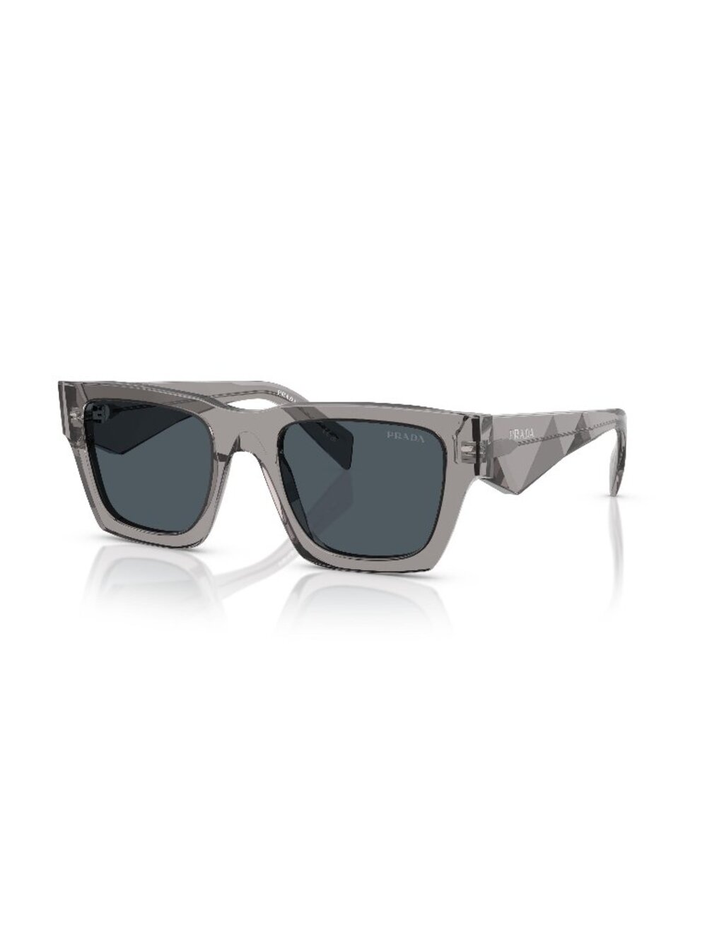 New Prada Men's Sunglasses Grey Butterfly Lens Acetate Frame PR A06S 16Z70B 50